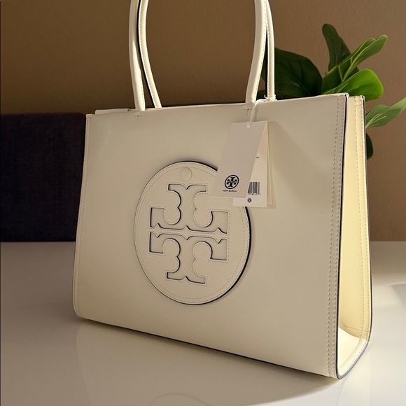 NWT , tory burch ella bio small tote warm white 145612 - Picture 11 of 16